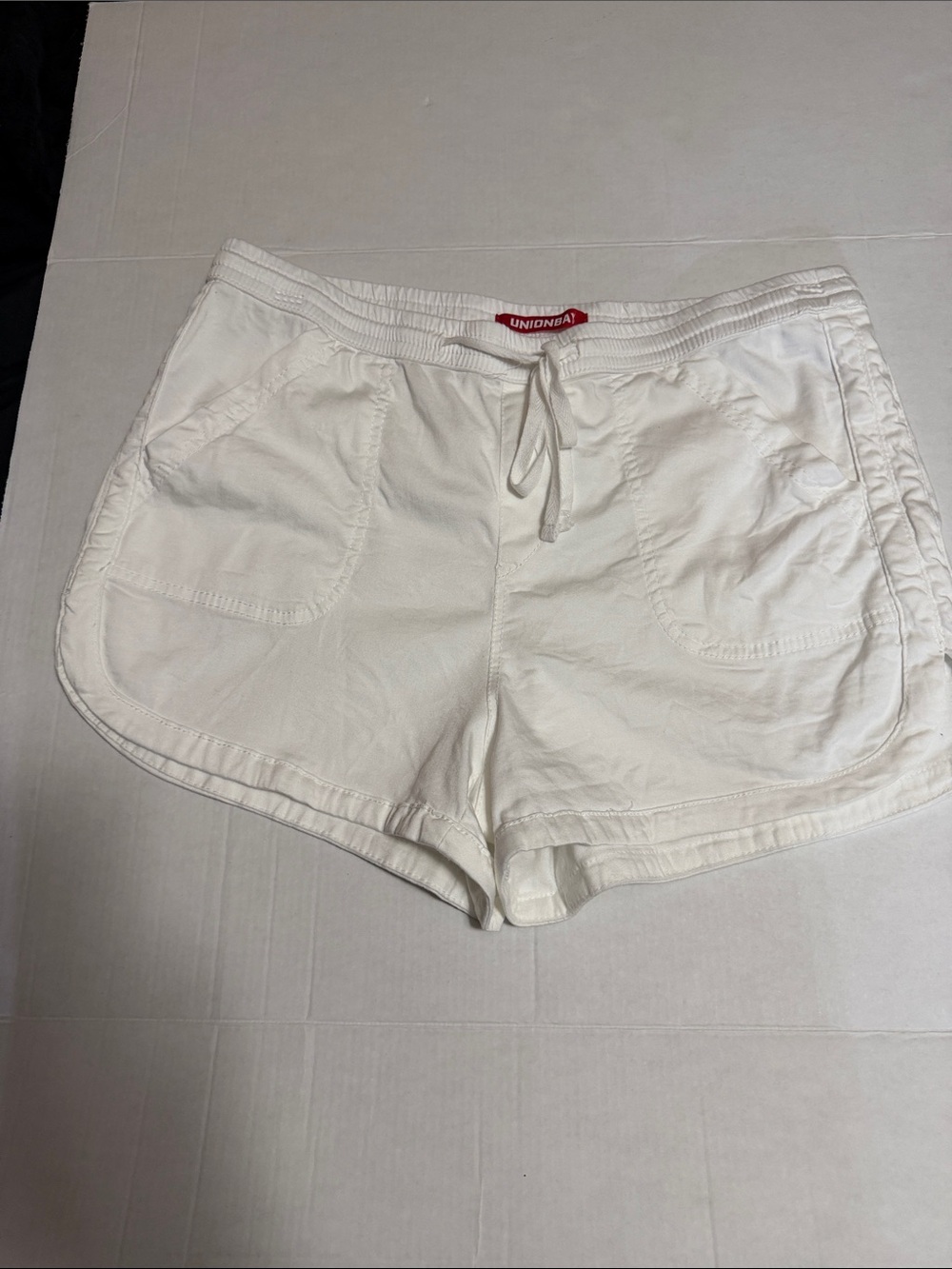 UNIONBAY White Women's Drawstring Athletic Shorts